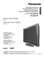 Panasonic TC26LX70OM TV Operating Manual